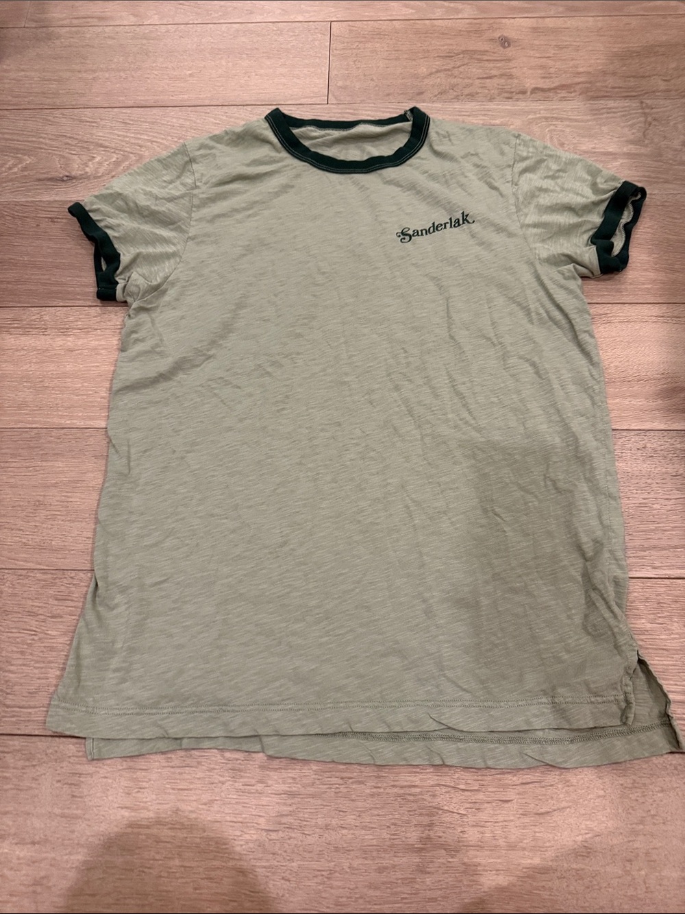 Sanderlack Contrast Rib Tee in Desert Sage